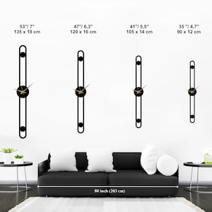 Minimalistische große Wanduhr, geometrische Metallwanduhr, einzigartige Wanduhr, moderne Wanduhr, Cloks für die Wand, Wanduhr, Horloge, Home Decor Bild 8