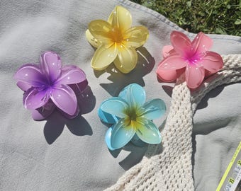 6er-Set Blumen-Haarklammern Hawaii Style - Rutschfest, Bunt, Für Frauen & Mädchen