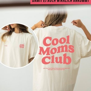 Personalized Mother's Day gift: High-quality Cool Moms Club T-shirt with individual name image 1