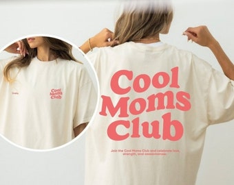 Personalized Mother's Day gift: High-quality Cool Moms Club T-shirt with individual name