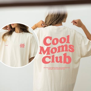 Personalized Mother's Day gift: High-quality Cool Moms Club T-shirt with individual name image 2