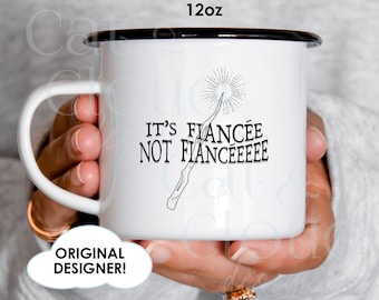 Wizard Fiancee Camp Mug 12oz, Bride mug, Wizard Theme Coffee Mug, Funny Bride Mug, Fiancee Engagement Gift, Bookworm Engagement Gift