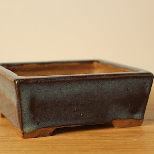 Bonsai Pot, Rectangular Pot, Glazed