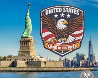 Wild Patches – United States of America - Land of the Free - Embroidered Badge
