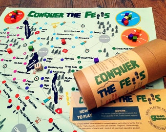 Plastic Free Family Board Game - Conquer the Fells - based on the Lake District UK - A tree planted with every sale!