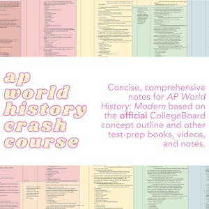 AP World History CRASH COURSE w/ Concept Outline & Notes