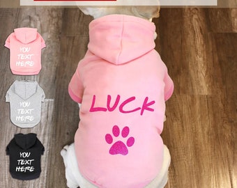 Custom Dog Cat Clothes Pet Hoodie Jersey Personalized Name Number Hoodies Clothes for Small Large Dogs Sweat Shirt