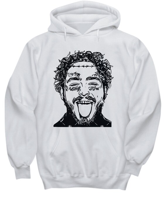 Post Malone Sweatshirt Post Malone Hoodie Post Malone Clothes Post Malone Face Crewneck Etsy Canada