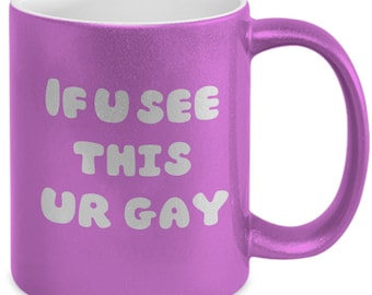Aesthetic gay mug, queer owned business, lgbtq mug, funny gay gift, pride mug, gay valentine gift, gay boyfriend gift, gay pride, lesbian