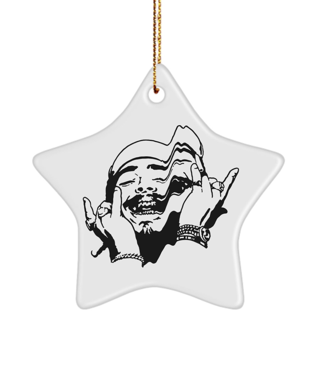 Post Malone Ornament, Post Malone Christmas Ornament, Home Malone