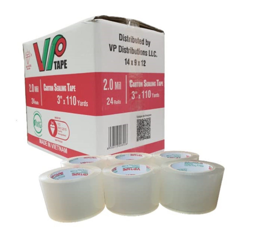 24 Rolls Clear Industrial Packaging Tape 3 Inch X 110 Yards Etsy