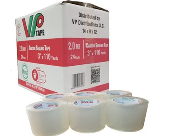 White Packing Tape, Moving Tape 3 inch x 110 Yard,2.0 mil Thick, Heavy  Duty for Shipping and Storage (1 Roll)