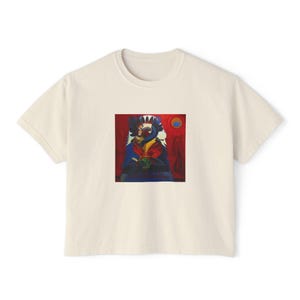 Women&#39;s Organic Cotton T-Shirt with Original Lakota Artwork: Grandfather Rising Sun