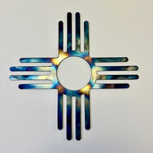 Handmade Metal Zia Sign: New Mexico Wall Art