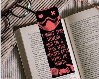 Marcador de página inspirado em romance sombrio (Download digital) PDF e PNG