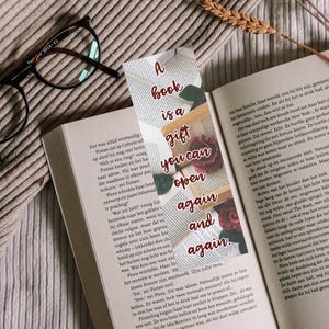 Printable Bookmark, floral bookmark, digital bookmark