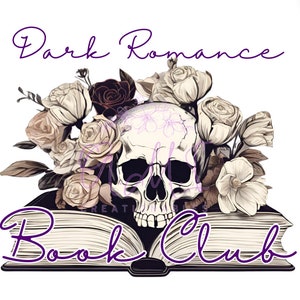 Dark romance book club png, book club png, book club design, dark romance books, dark romance book designs
