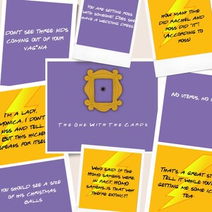 Juego de programa de televisión de amigos. Parte 2, Juego de cartas de amigos, juego de cartas imprimible, cuestionario de trivia de amigos, juego de preguntas Tarjetas imprimibles / Descarga digital