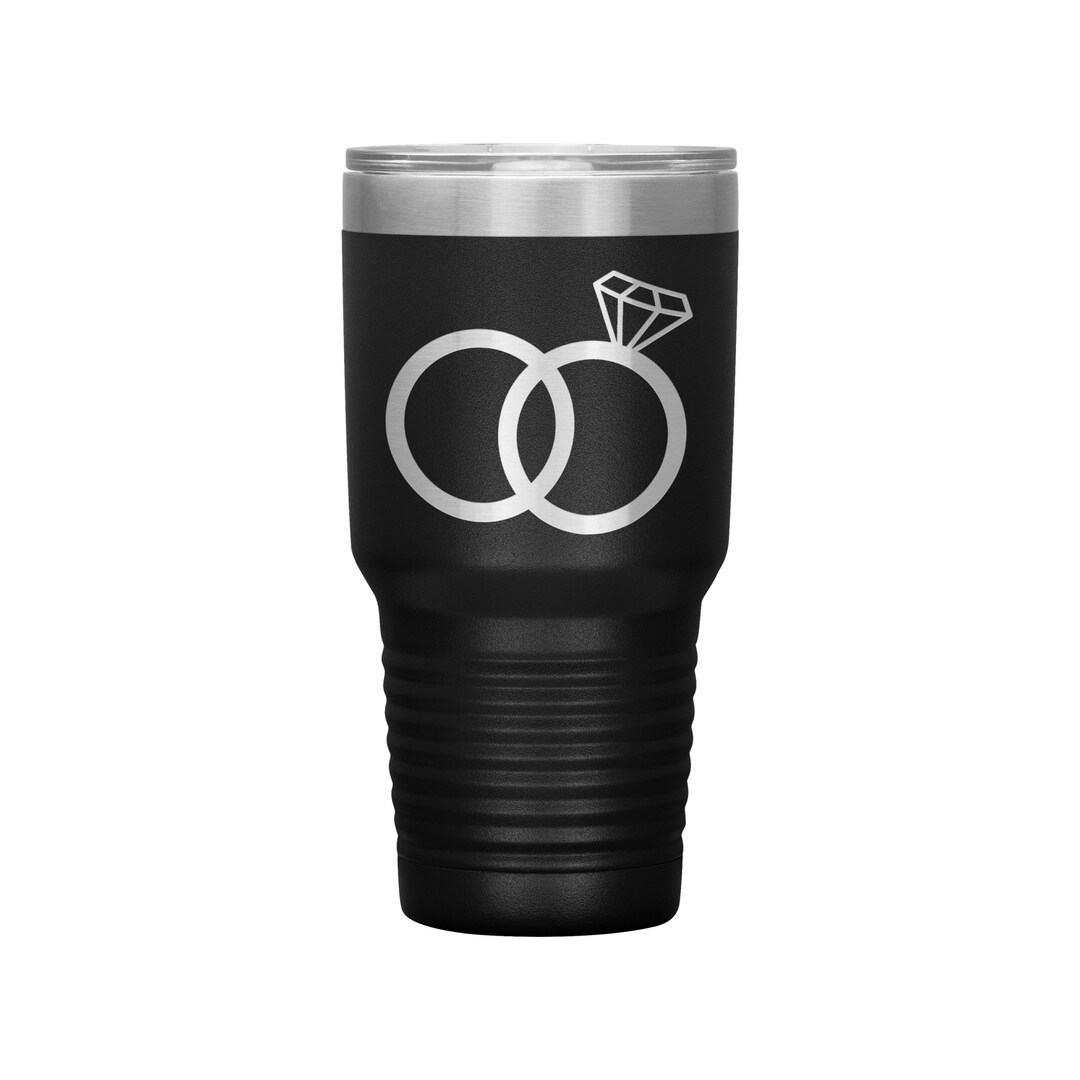 Wedding Rings Tumbler, Bridal Party Gift, Bride Tumbler, Groom Tumbler, Wedding Favor