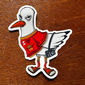 Seymour the Grumpy Seagull Sticker- Typical Tourist