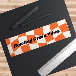 Bowling Green Bumper Sticker Ohio Vibes Trendy College Town University | Cool Fun College Decal | BG Car Sticker Gift