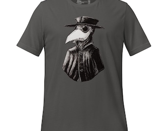 Plague Doctor T-Shirt Ink and Vintage Woodcut Design