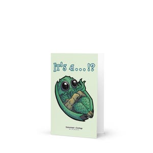 Tarjeta de felicitación con el anuncio del nacimiento de Cthulhu