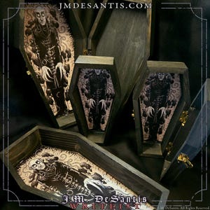 Count Orlok Creature Coffin - display art - dice tray - wall art - various sizes & types - J. M. DeSantis&#39;s Creature Coffins™