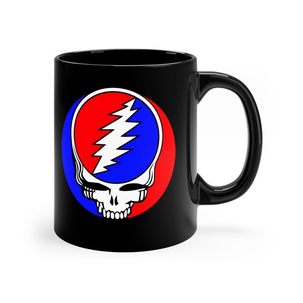 Stealie Mug Grateful Dead Kaffee Teetasse Schwarz