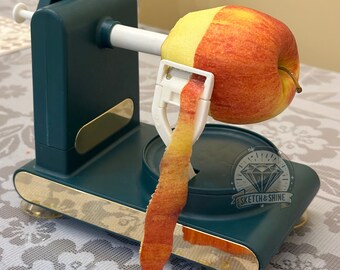 Crank Apple Potato Peeler Slicer Peeling Corer Tool Pampered Chef