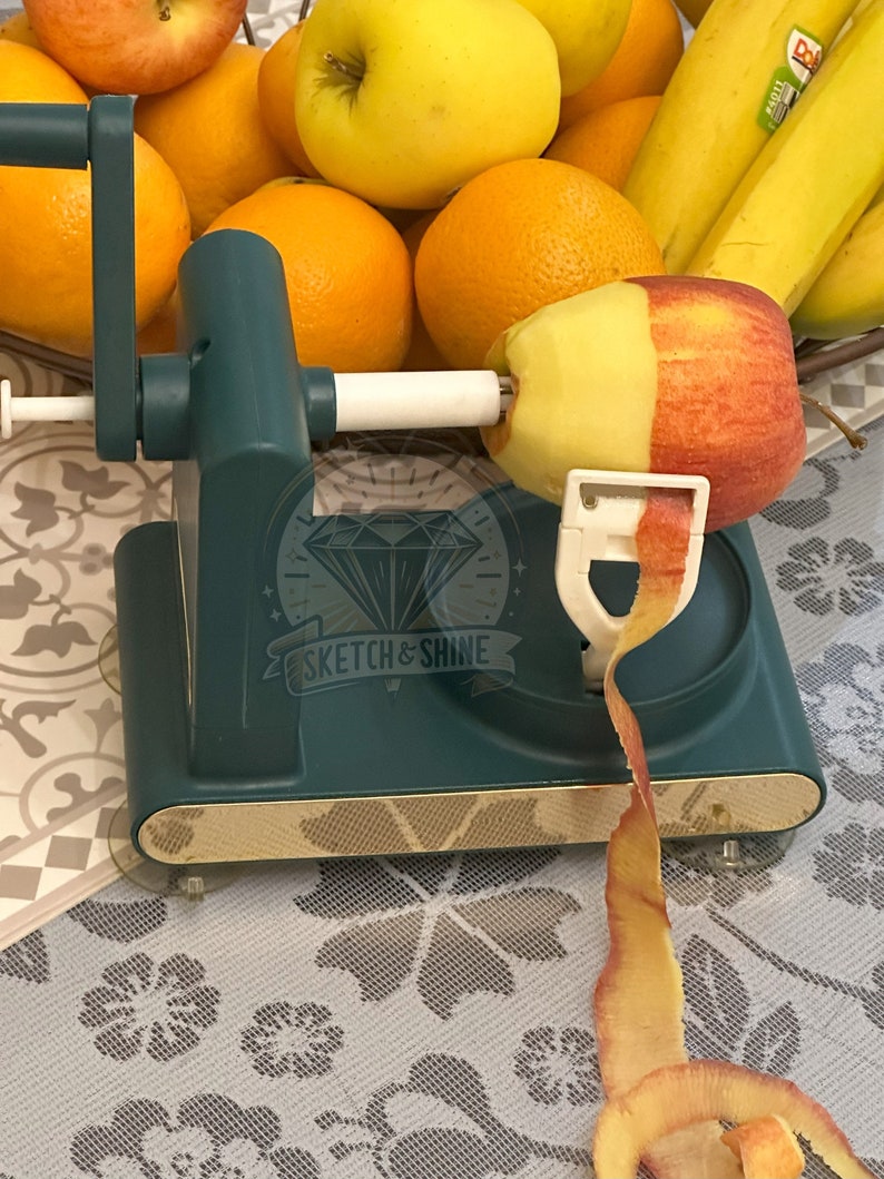 3in1 Apple Peeler, Corer, and Slicer the Crankmaster Easy Fruit