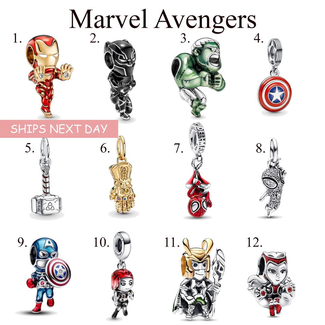 Avengers Charms, Marvel Charms for Bracelet - Etsy