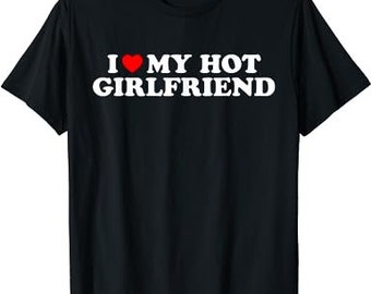 J'aime ma petite amie et mon petit ami T-shirt noir unisexe