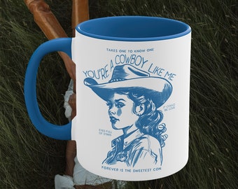 Taza de café "Vaquero como yo": Taza de cerámica estilo western americano