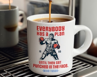 Mike Tyson Quote Coffee Mug: Funny Boxing Gift, 11oz Ceramic