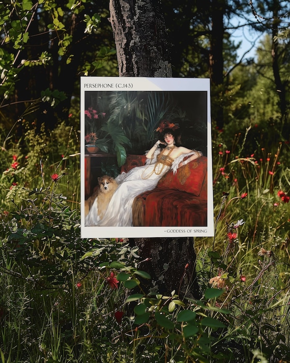 Persephone Goddess Art Print: Greek Mythology Fine Art Paper