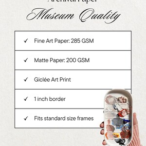 May include: Archival paper print with a 1 inch border, available in fine art paper (285 GSM) or matte paper (200 GSM).  The print is suitable for standard size frames.  @thepalmsclubla