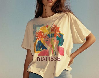 Matisse Floral Graphic Tee: Vintage Botanical Art T-Shirt