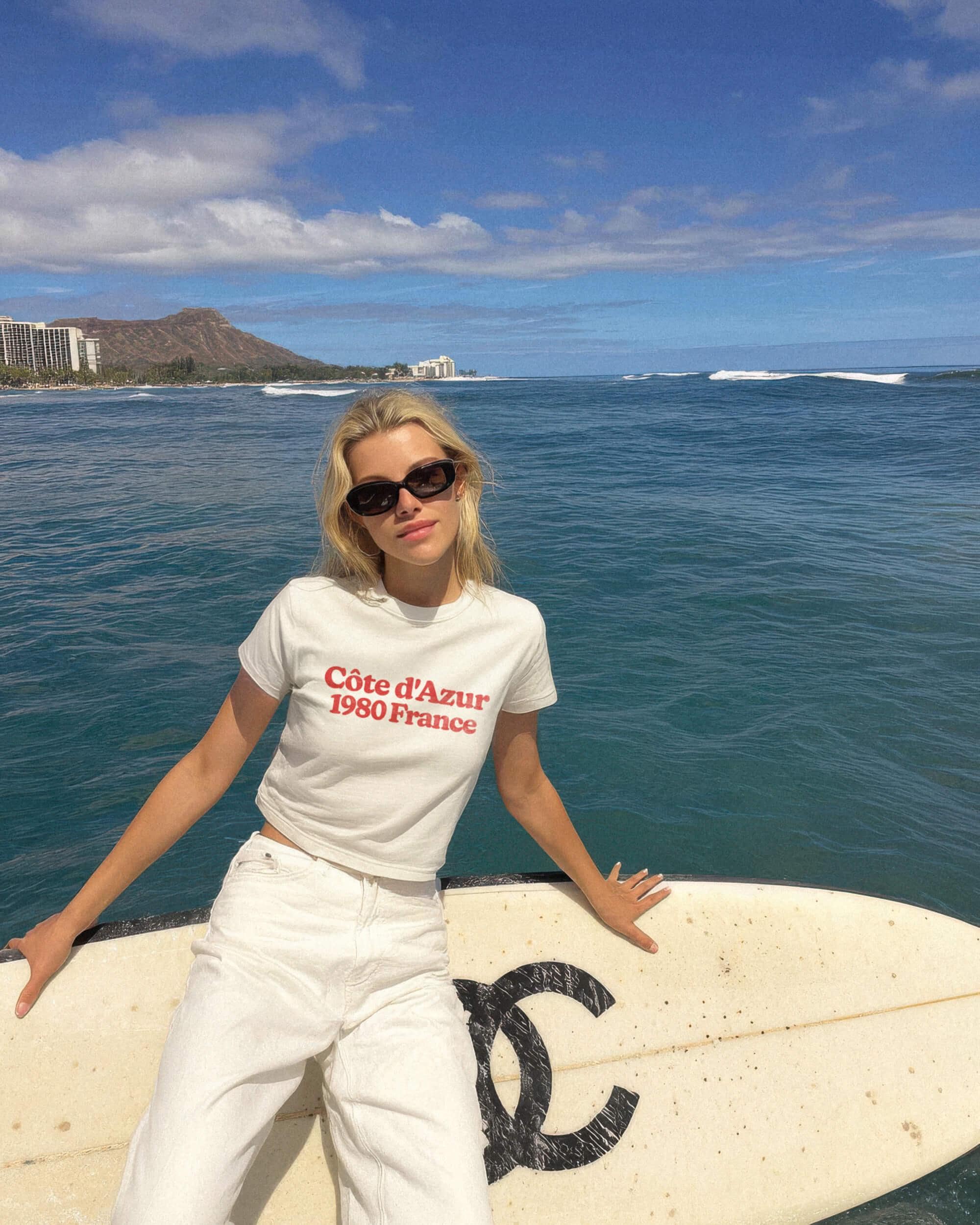 古着 フランス製 アートtee Cote D'azur Graphic Tee: Vintage French Riviera Organic Cotton
