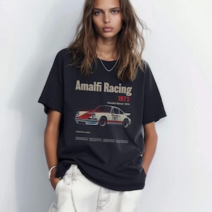 Amalfi Racing Graphic Tee | Vintage Car T-Shirt, Targa Florio, Motorsports Tee, Vintage Amalfi Coast Travel T-Shirt, Unisex Race Car Tee