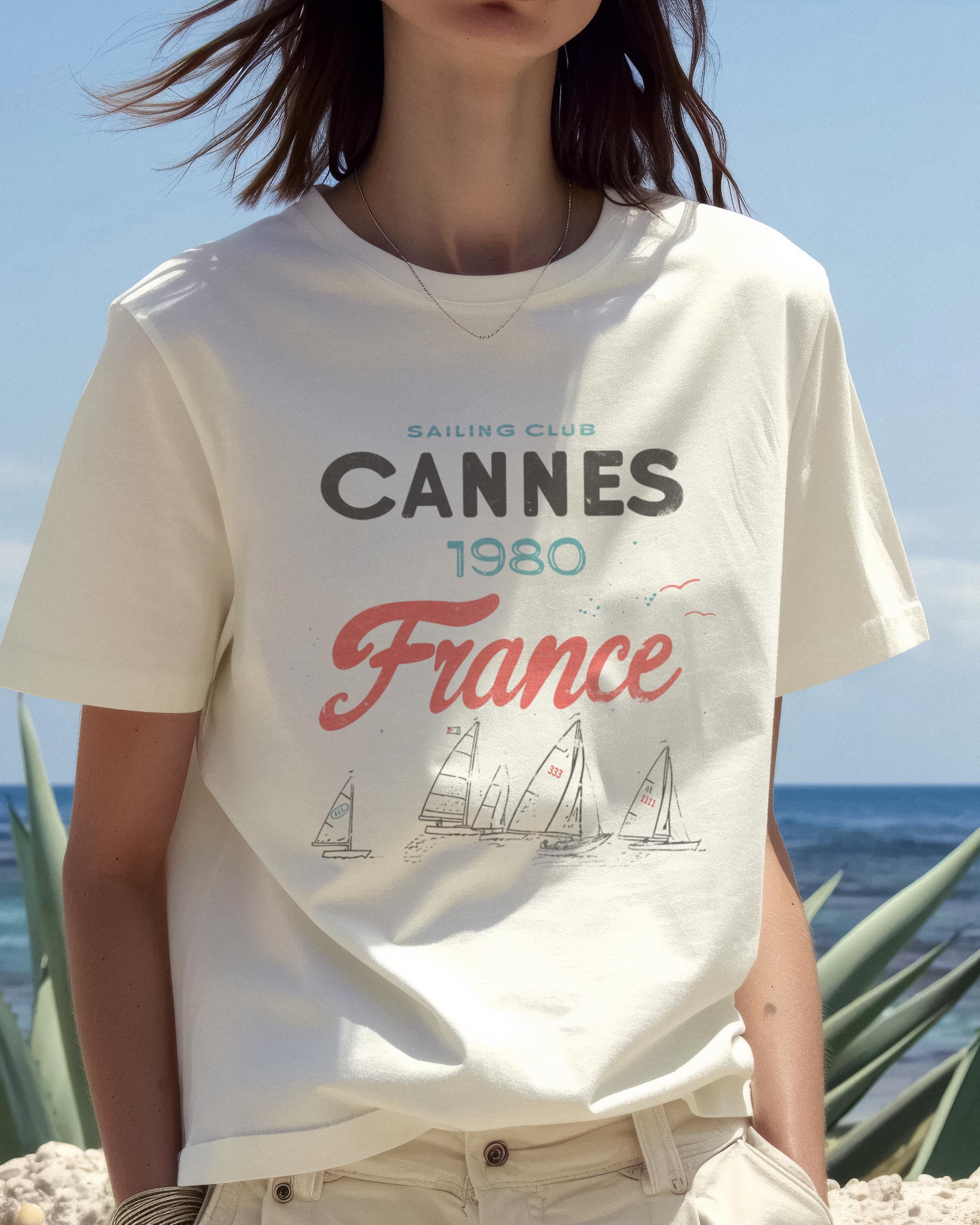 Cannes France Sailing Club T-Shirt | Nautical Graphic Tee, Coastal French Riviera Style, Retro Sailing T-Shirt, Unisex Soft Cotton Tee