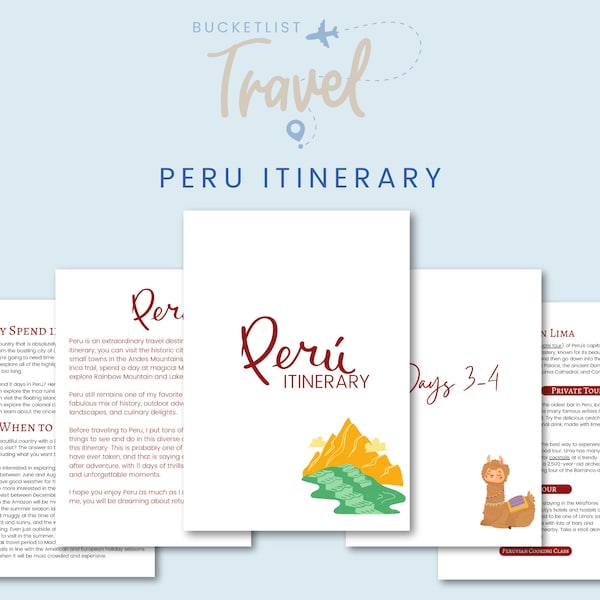 Peru Itinerary