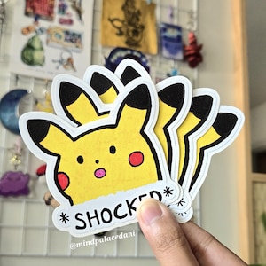 Shocked Pikachu Face Sticker