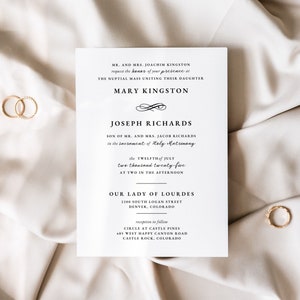 Catholic Wedding Invitation
