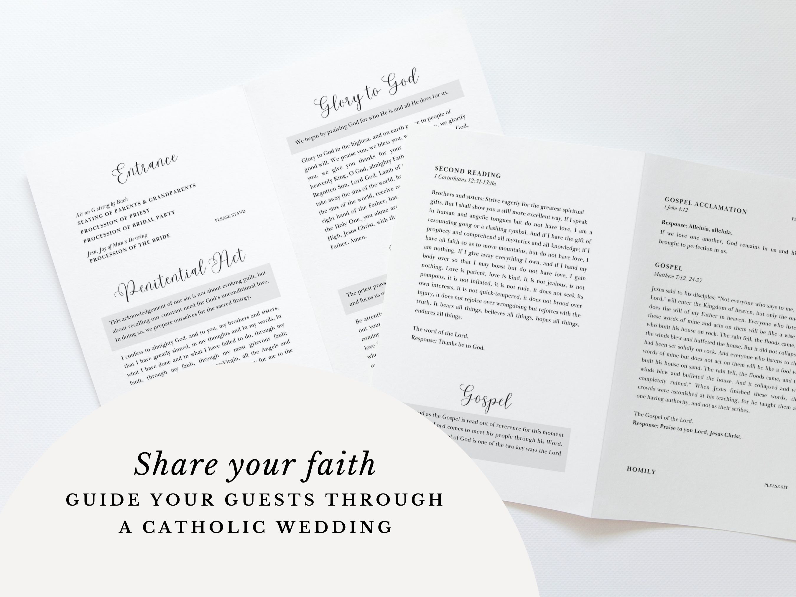 Catholic Wedding Program Template Explains Catholic Wedding Full