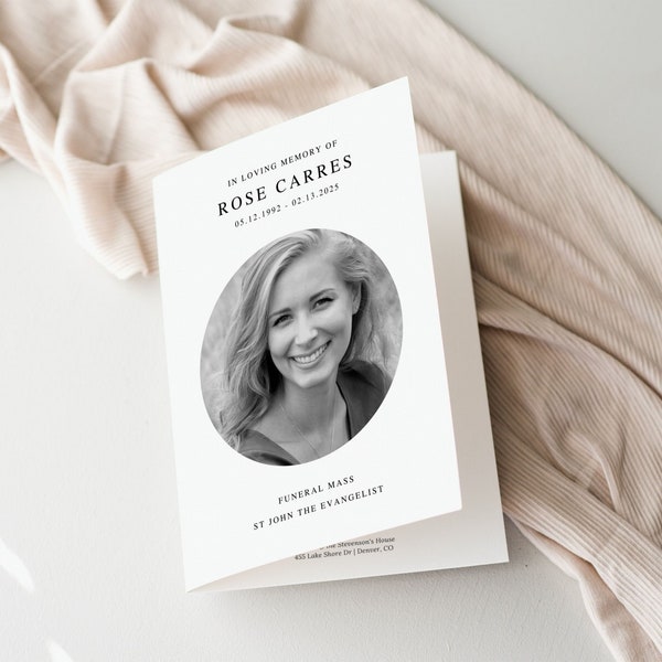 Funeral Mass Catholic Template Etsy