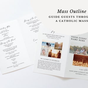 Catholic Mass Bifold Program: Custom Canva Template - Etsy