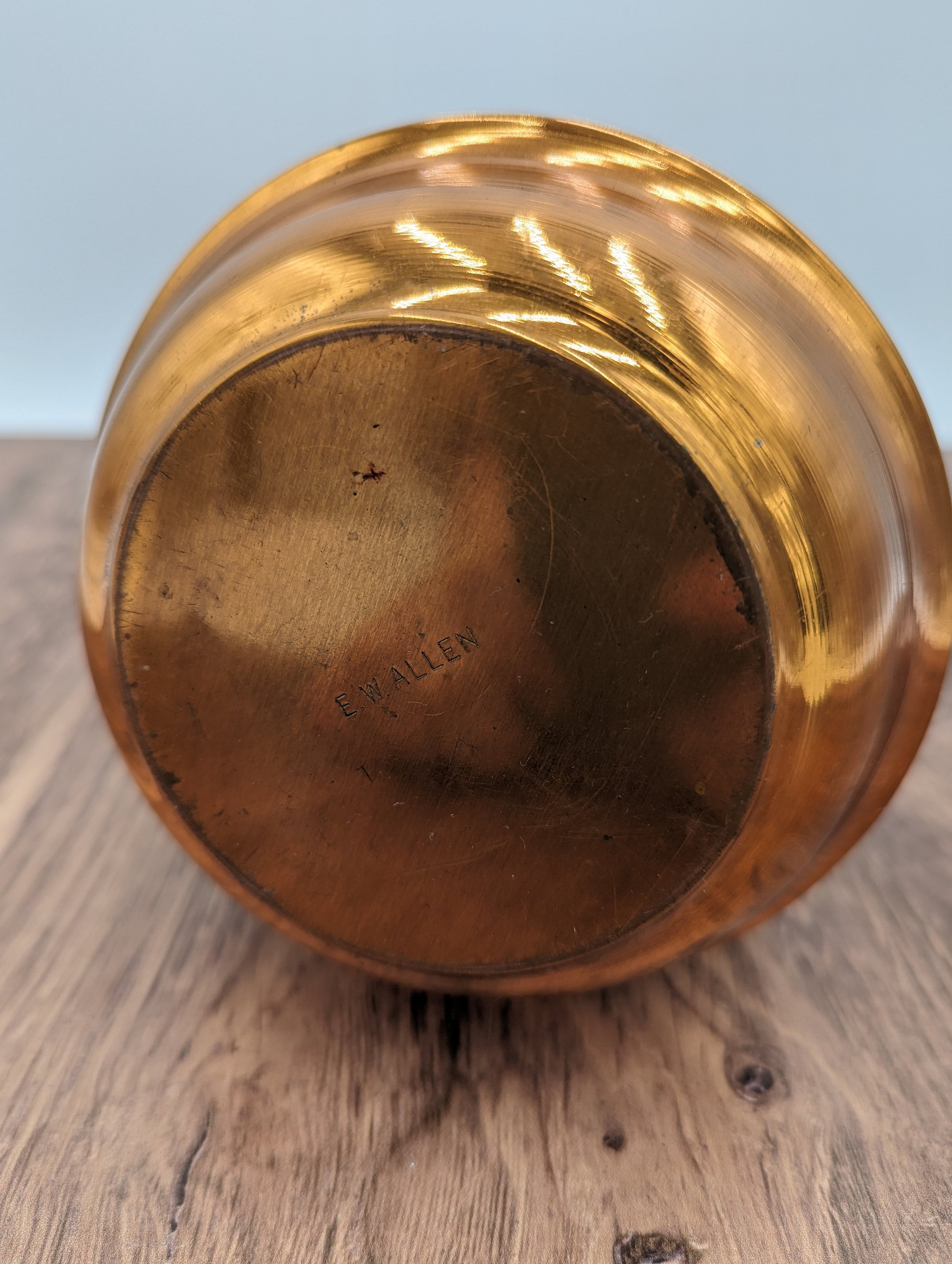 Vintage Midcentury Copper Stove Top Style Coffee Tea Maker Pot With