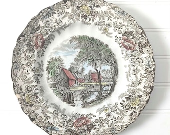 Johnson Brothers MillStream Dinner Plate | Vintage English China | Collectible Tableware | Floral Design | Classic Home Decor