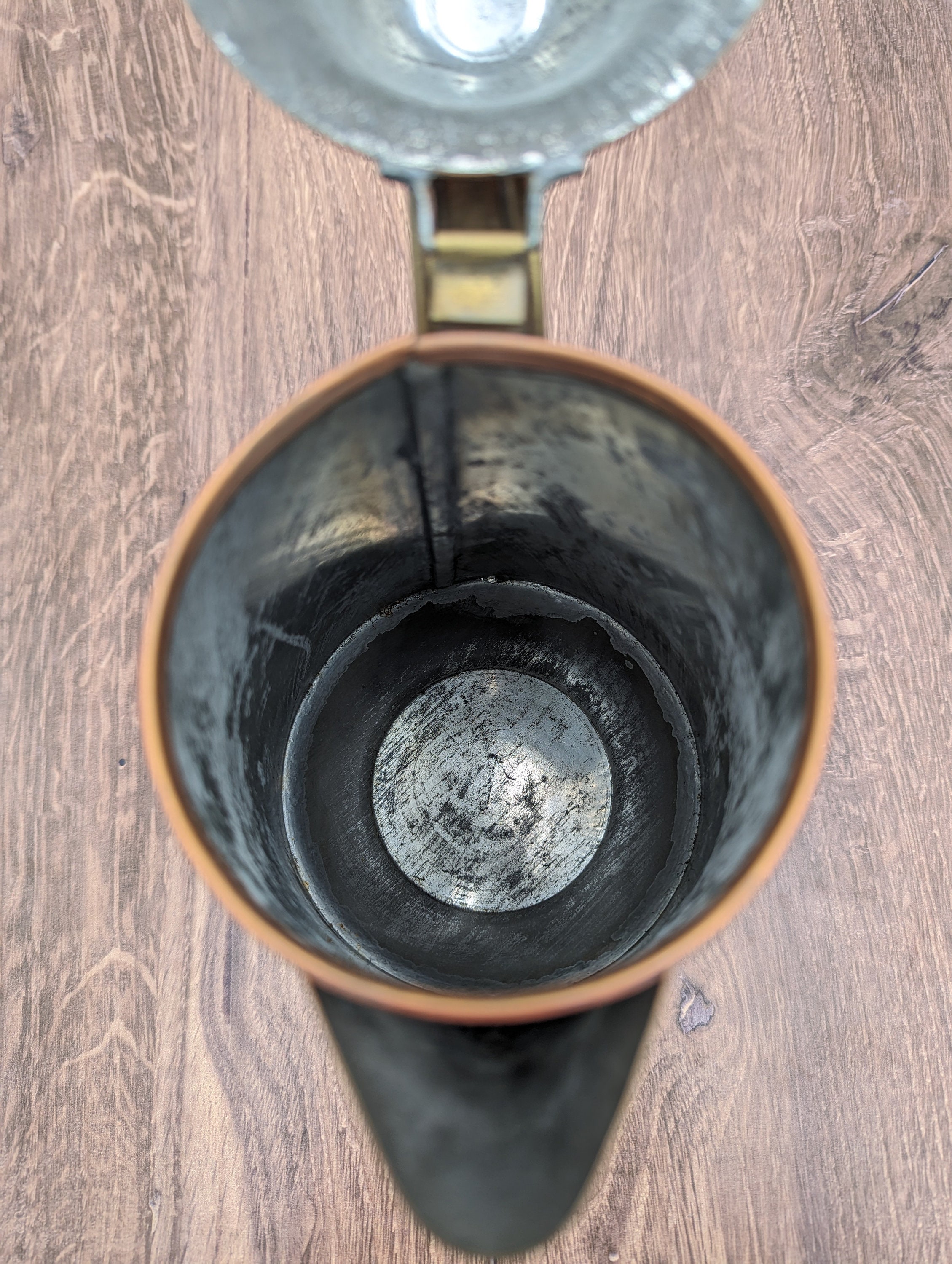 Vintage Midcentury Copper Stove Top Style Coffee Tea Maker Pot With